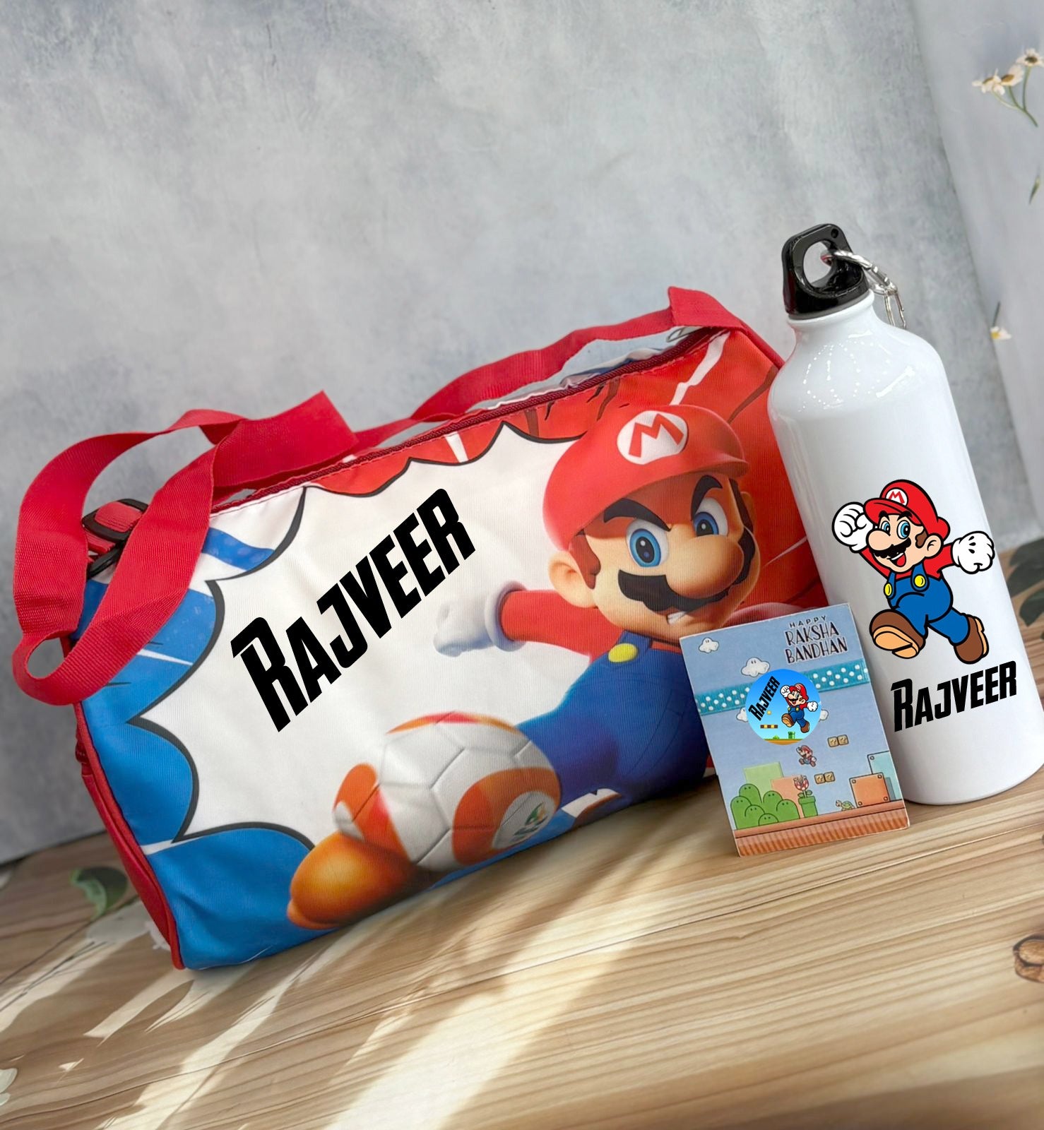 Rakhi Duffle Bag & Sipper Hamper - Mario