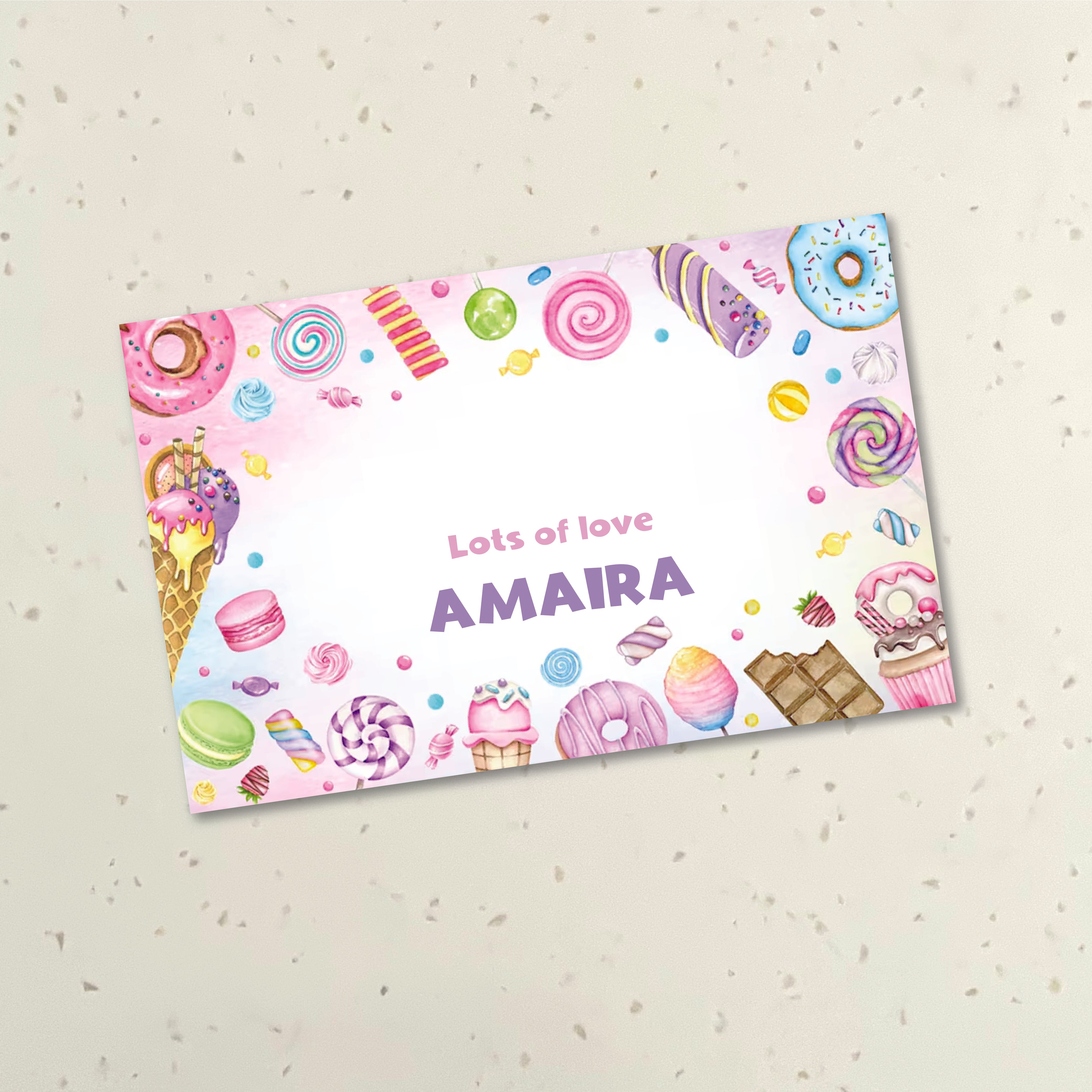 Gift Tag (rectangular) - Candyland