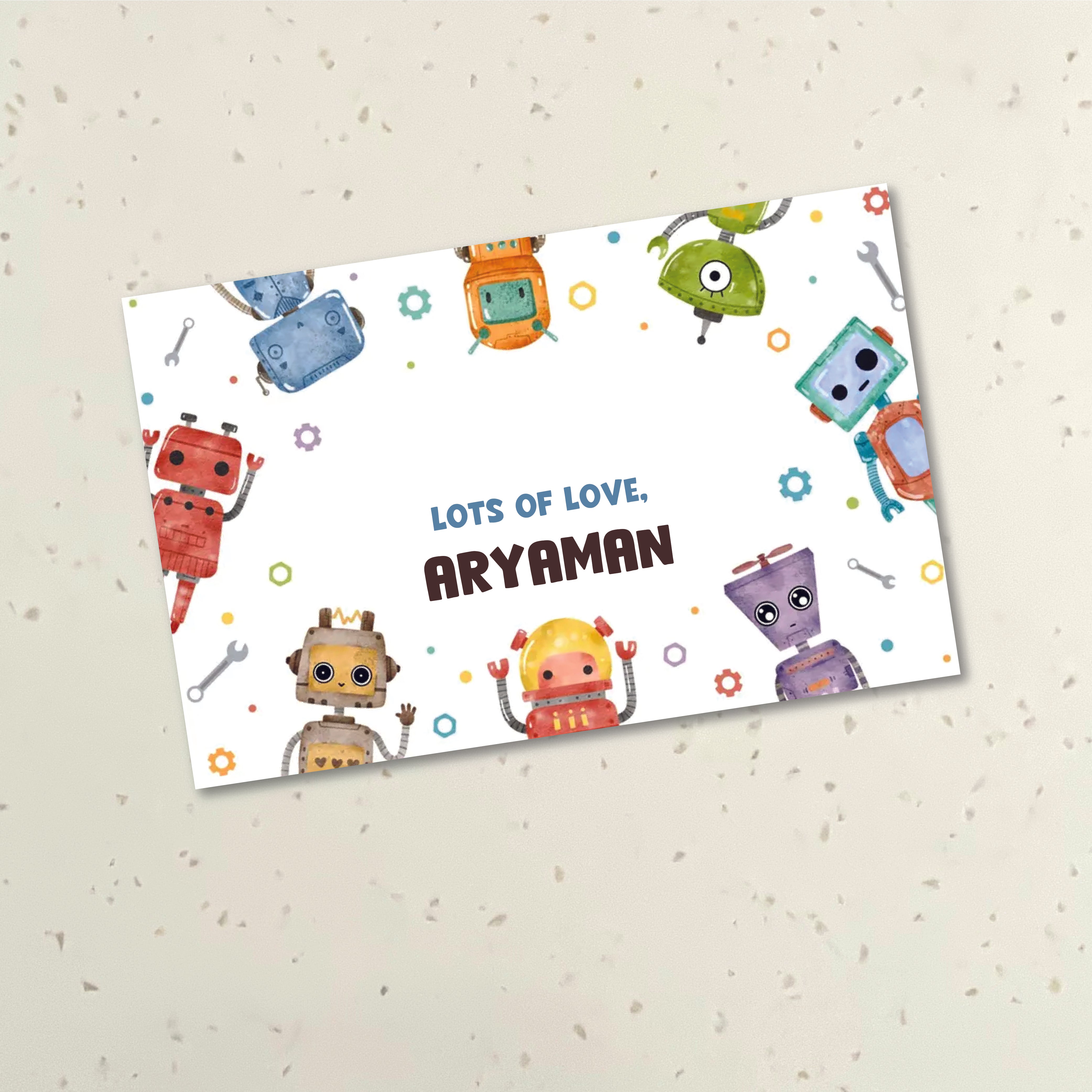 Gift Tag (rectangular) - Robot