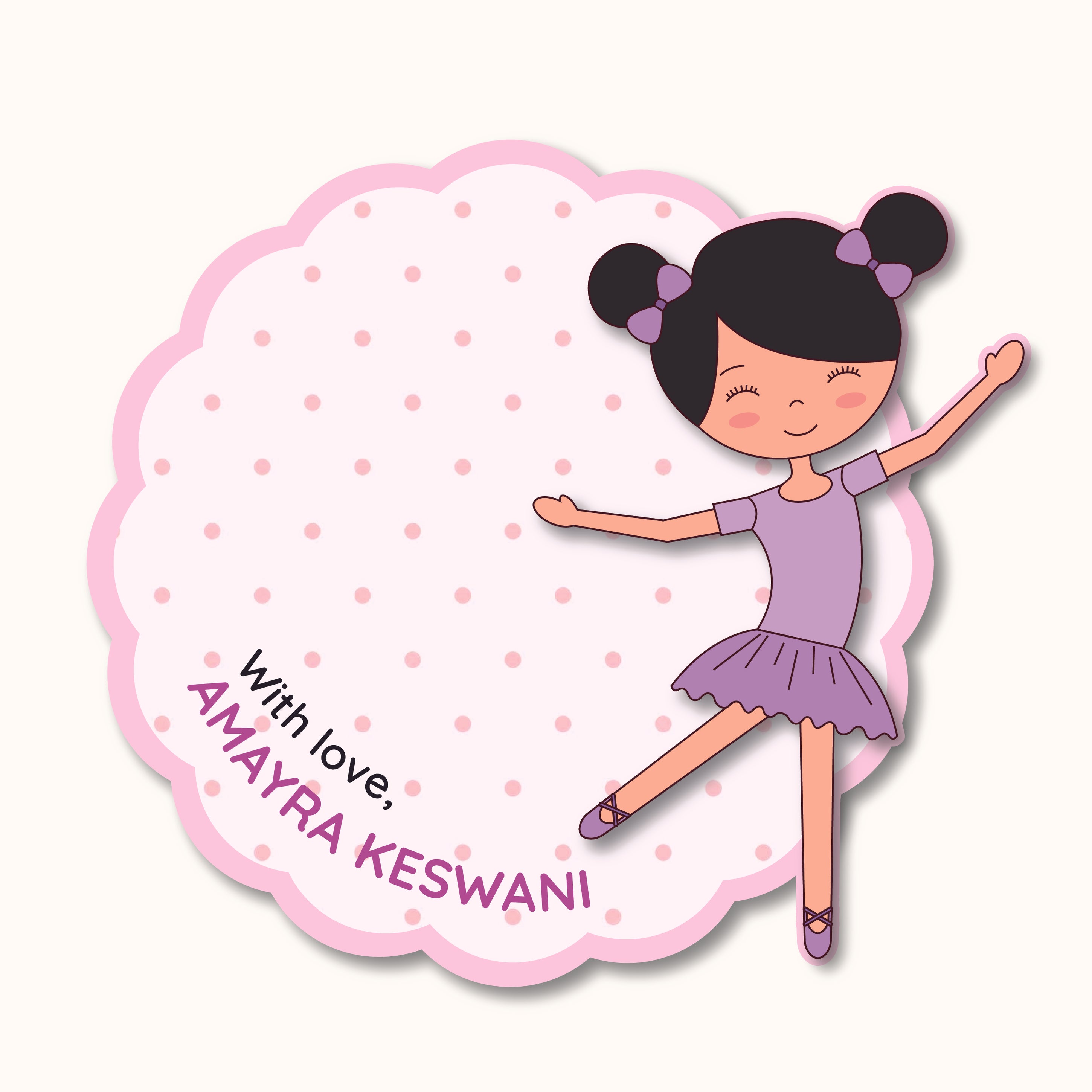 Gift Tag (Shape) - Ballet Girl