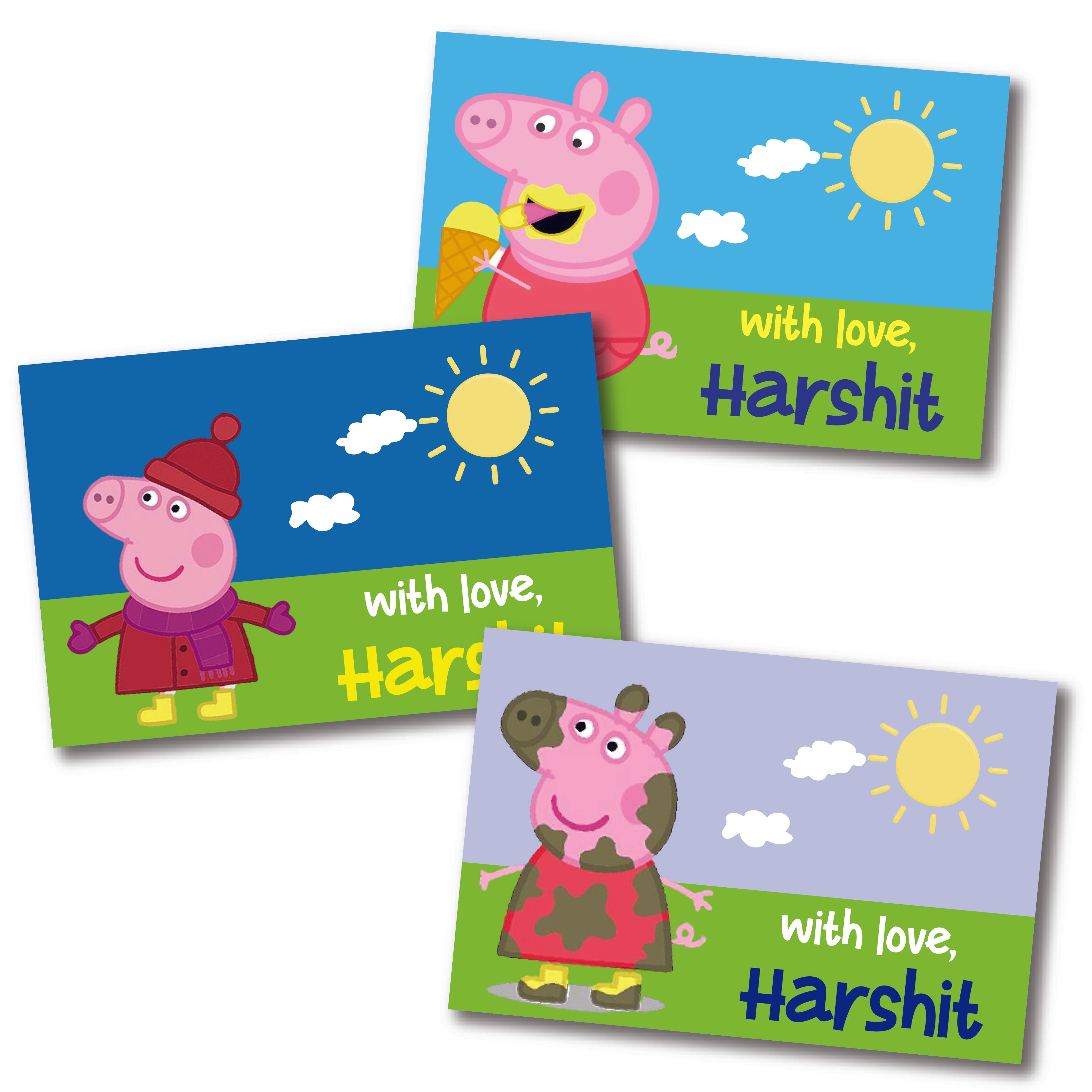 Gift Tag (rectangular) - Peppa Pig