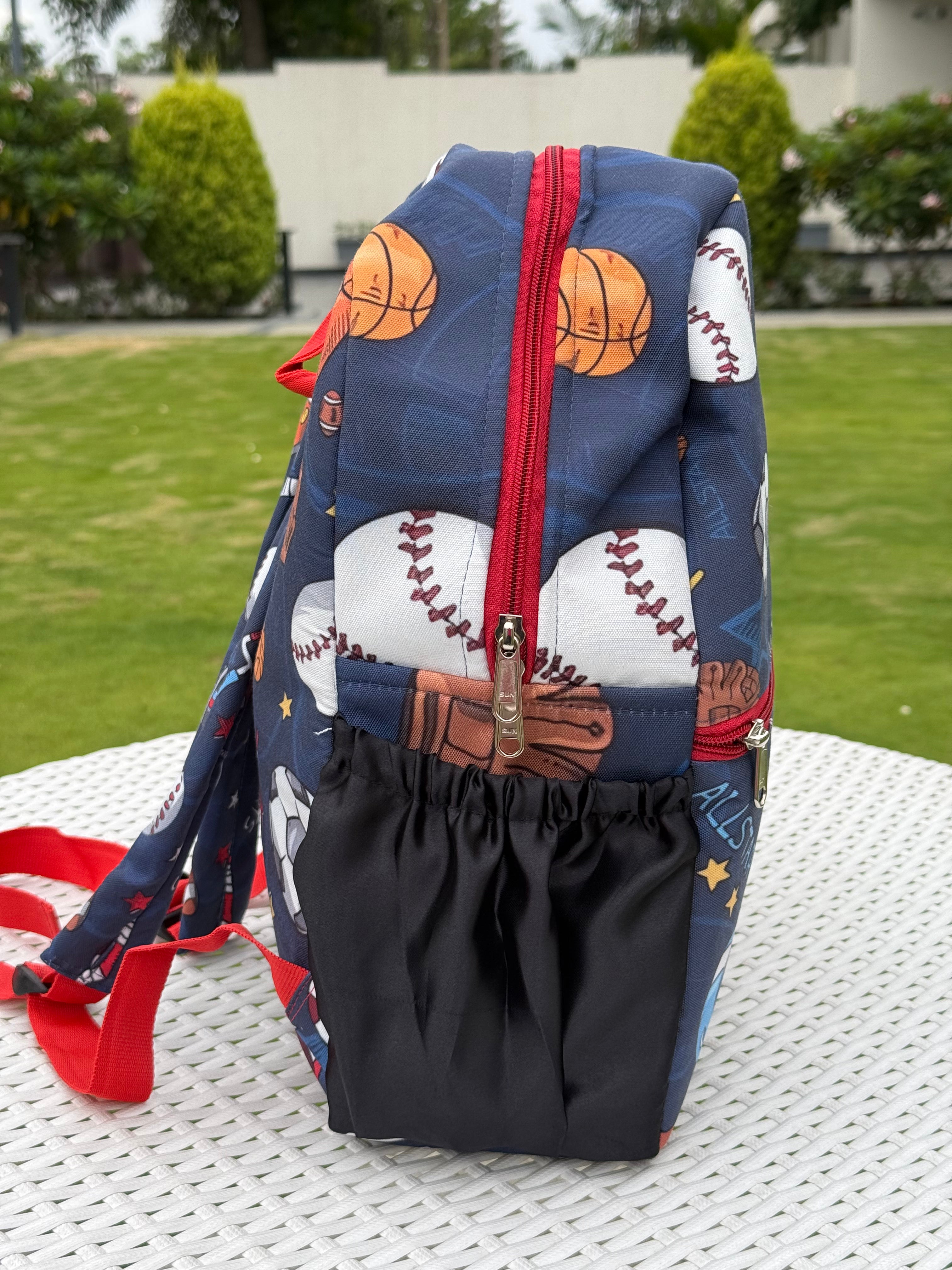 School Backpack with Pouch - Sports Mania
