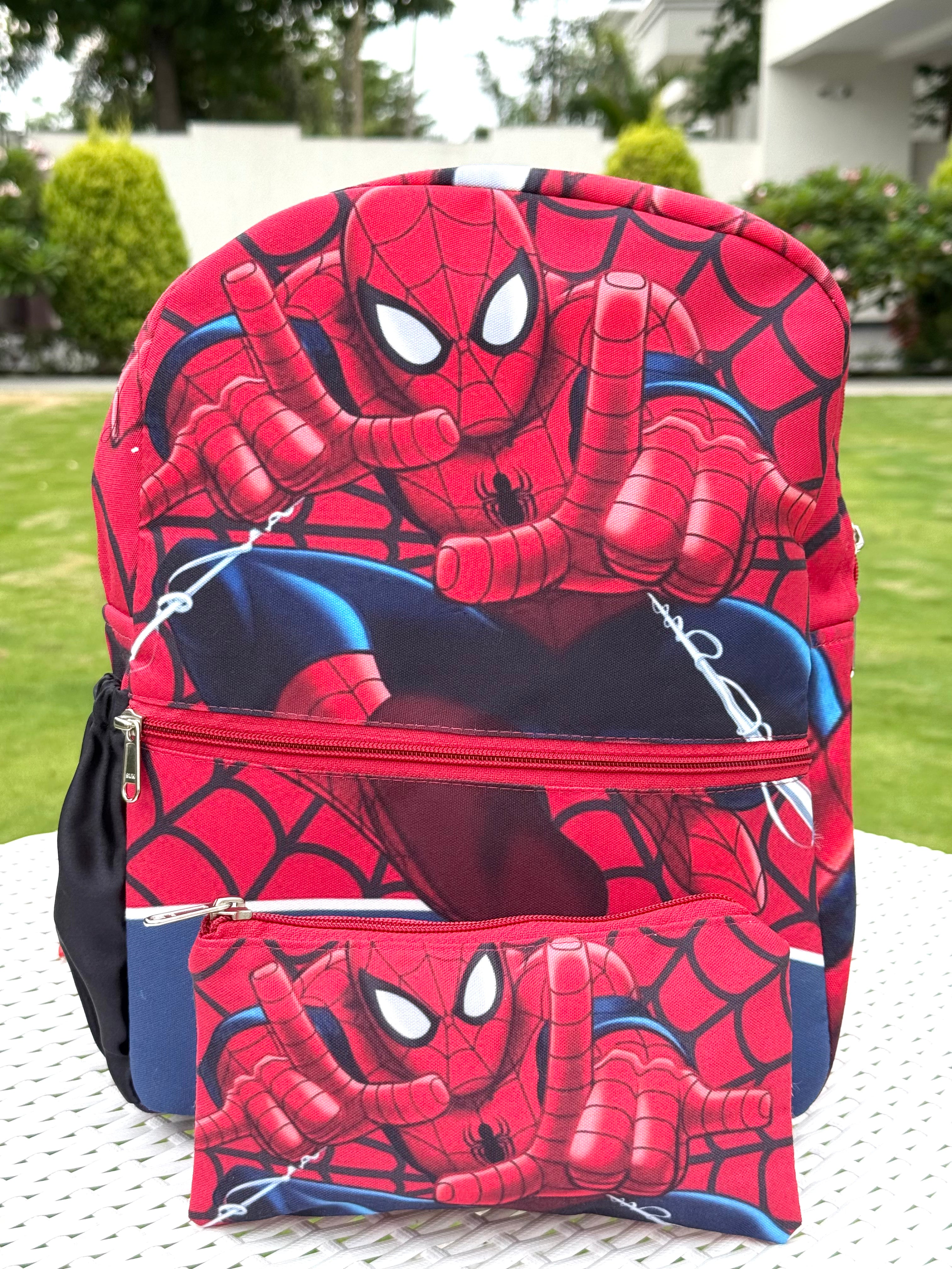 School Backpack with Pouch - Spider-Man