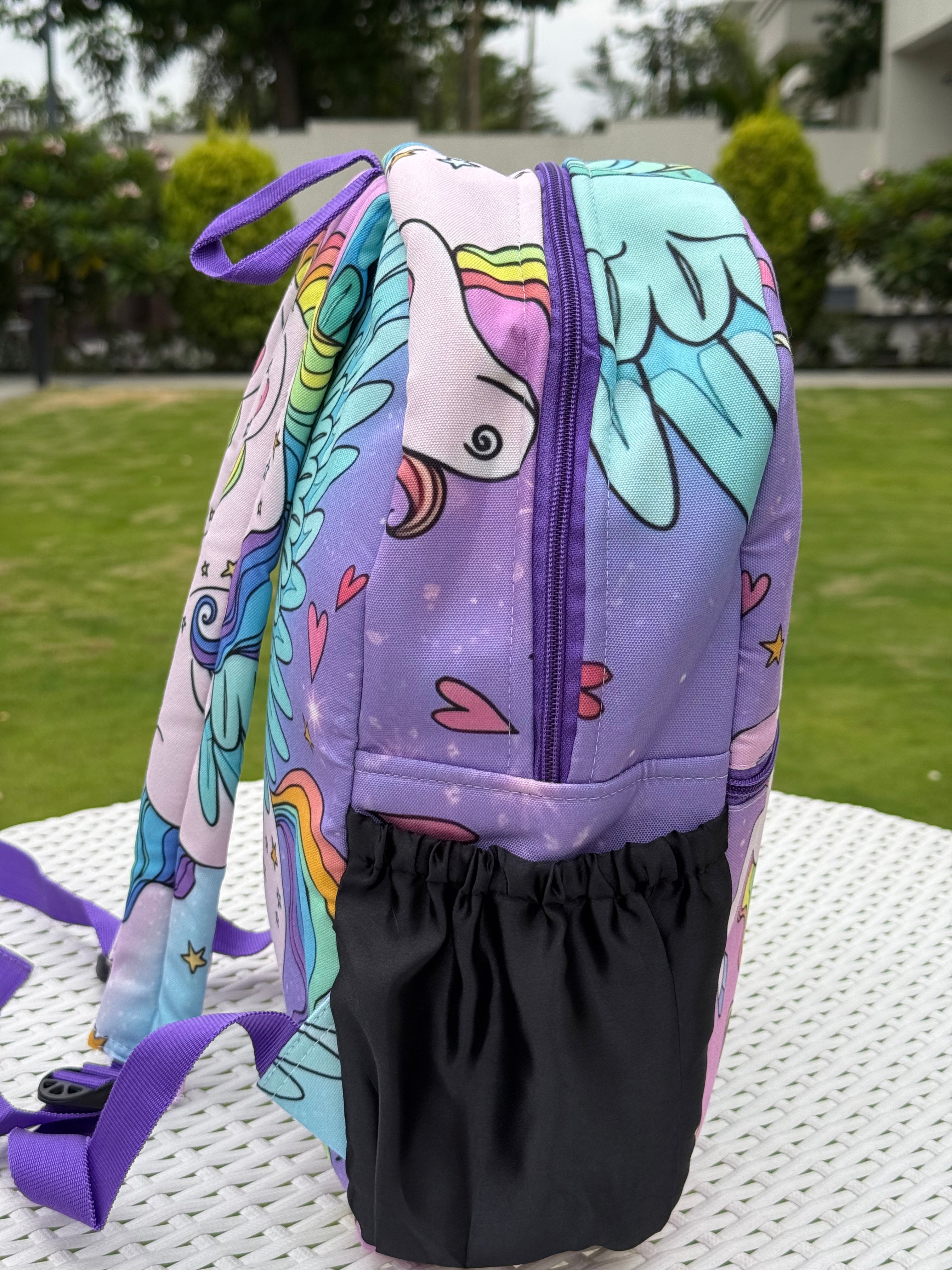 School Backpack with Pouch - Unicorn Magic