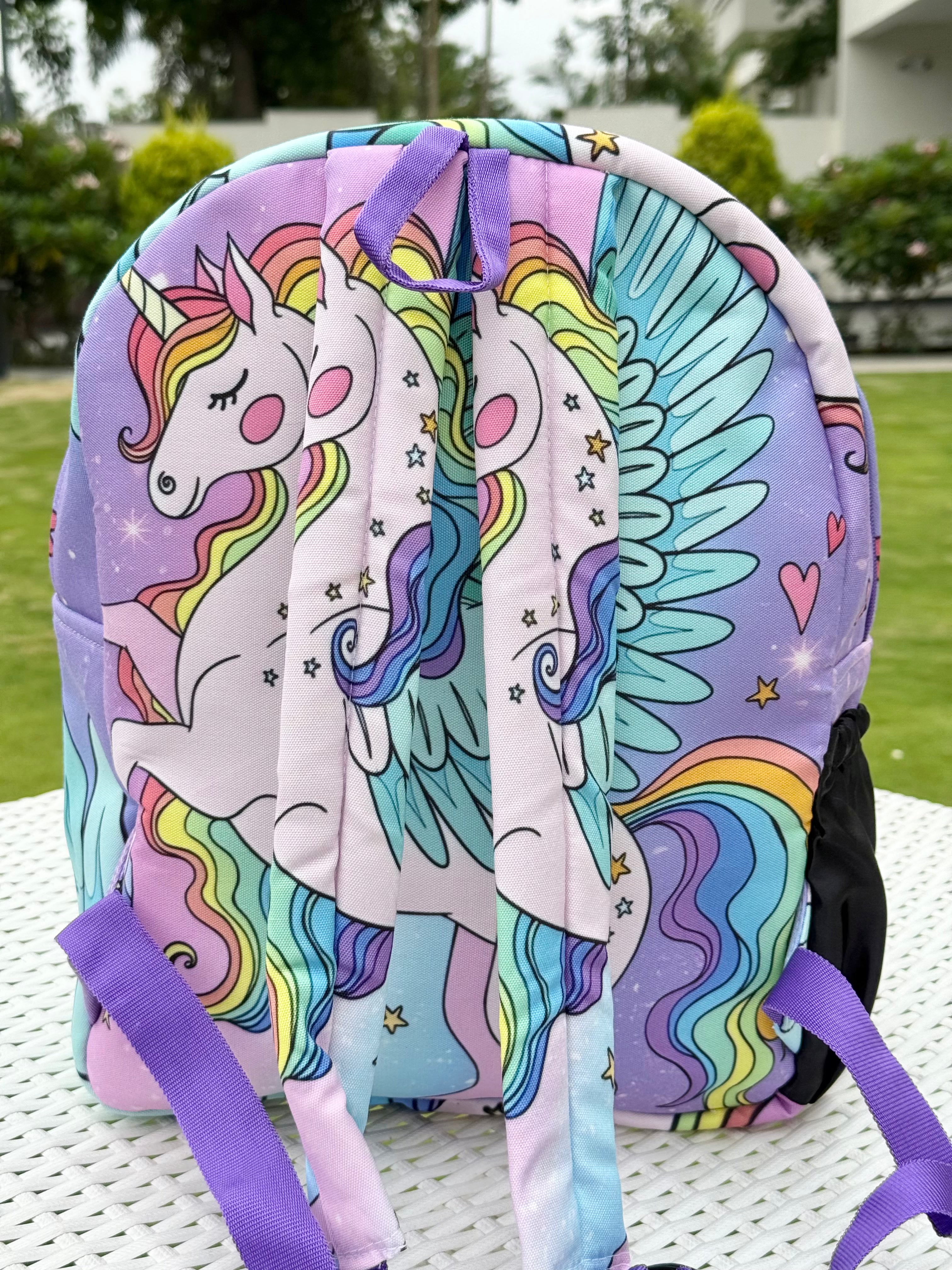 School Backpack with Pouch - Unicorn Magic