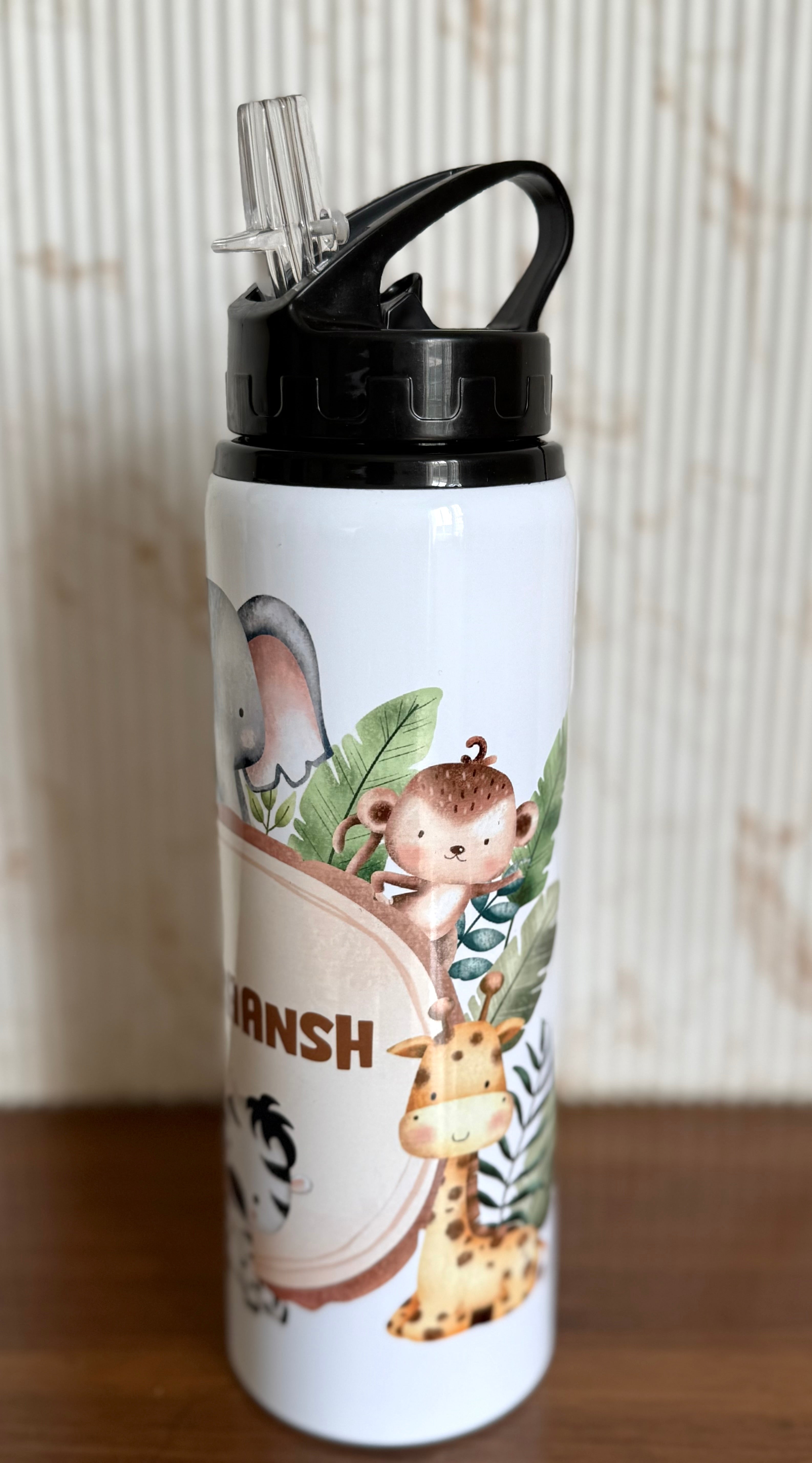 Sipper Bottle (With straw) - Jungle Safari