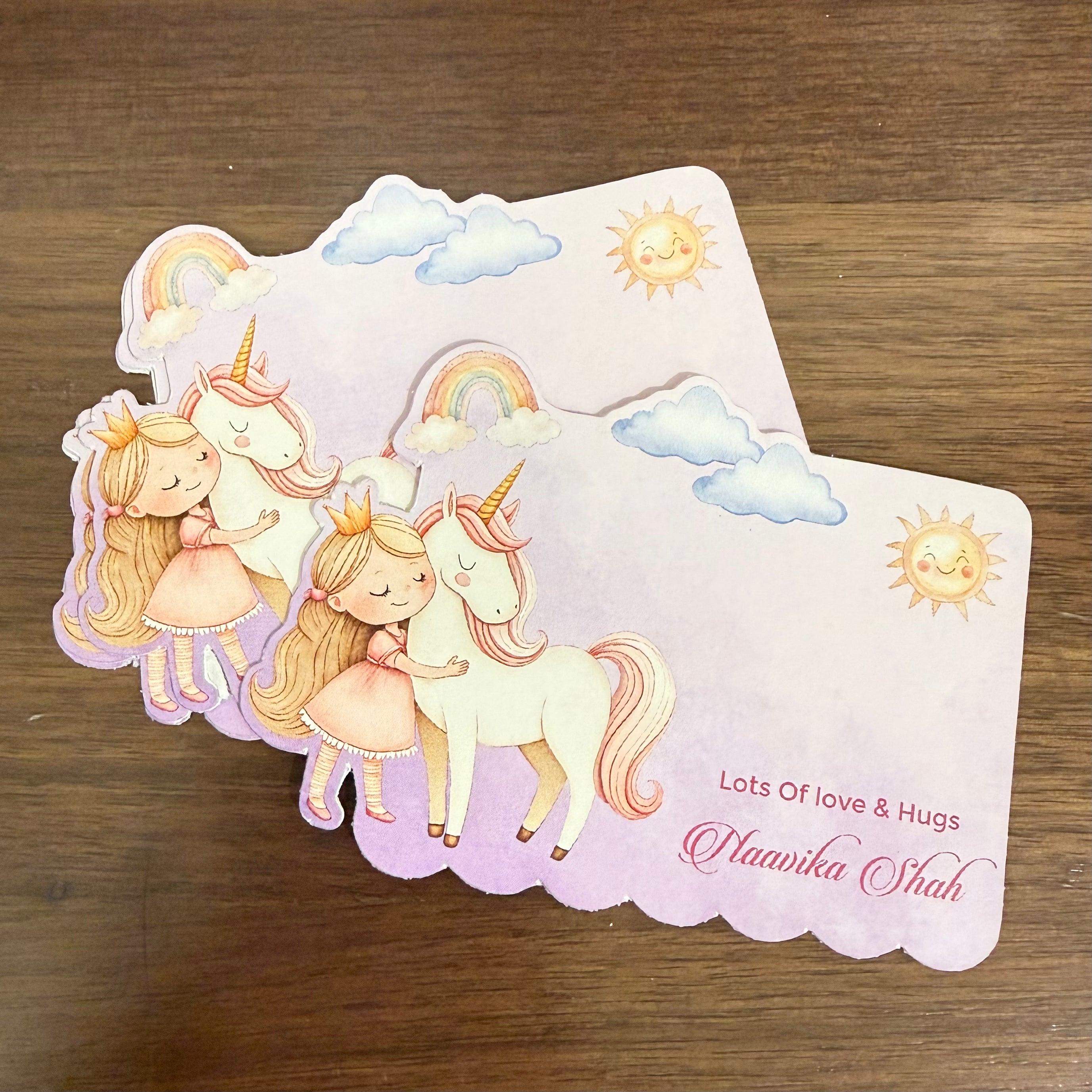 Gift Tag (Shape) - Princess & Unicorn