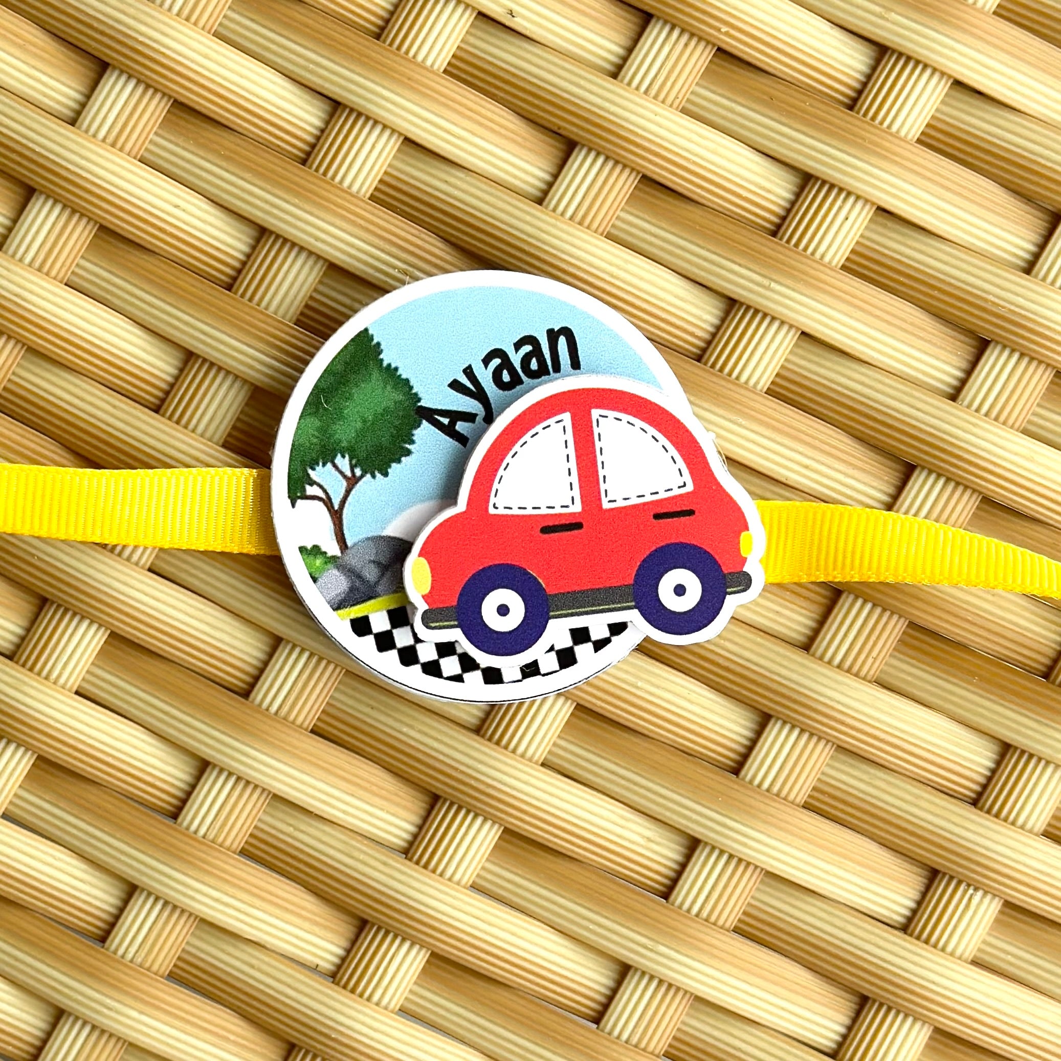 Double layered Rakhi - Car