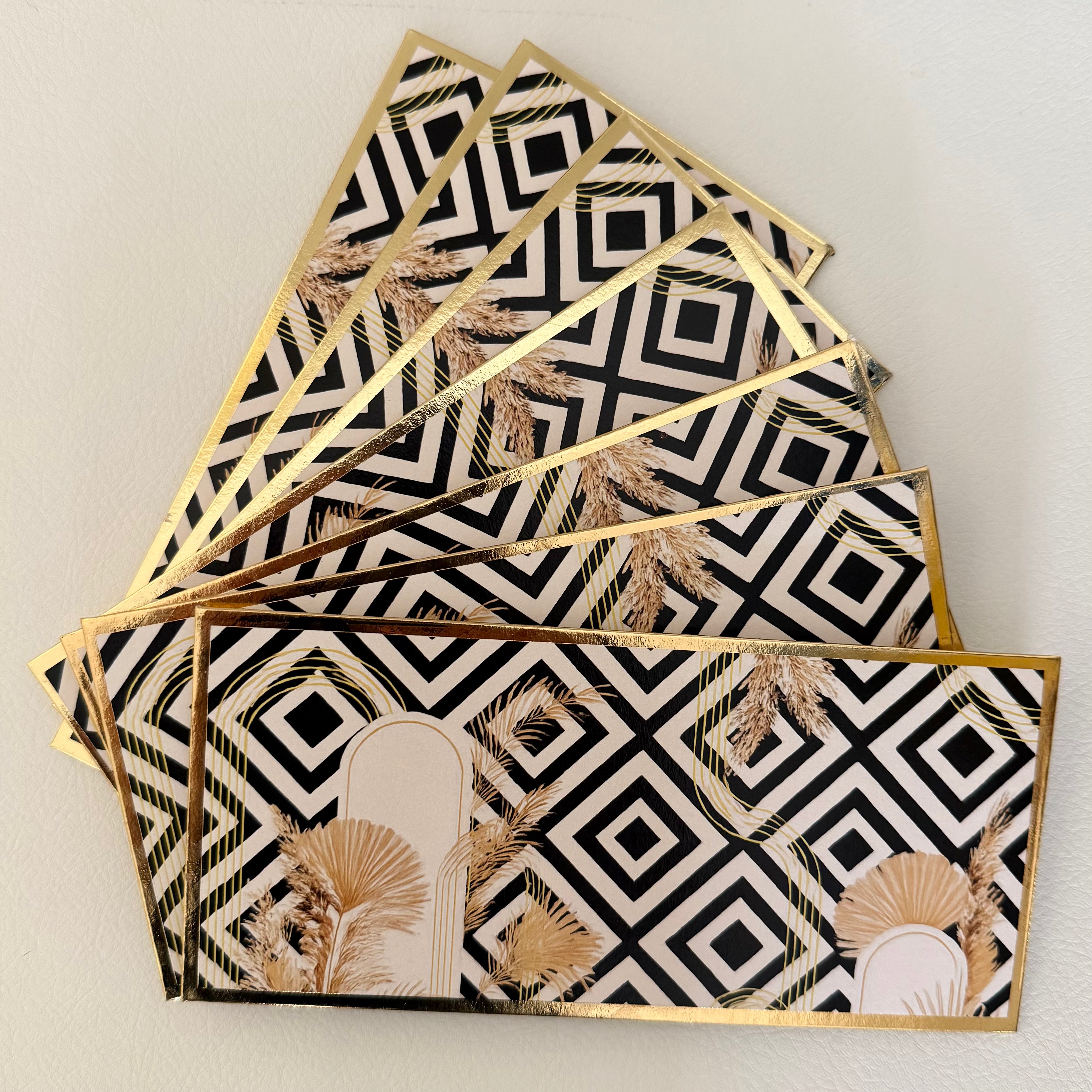 Money Envelope (Adult ) - Black & White Geometric Pattern