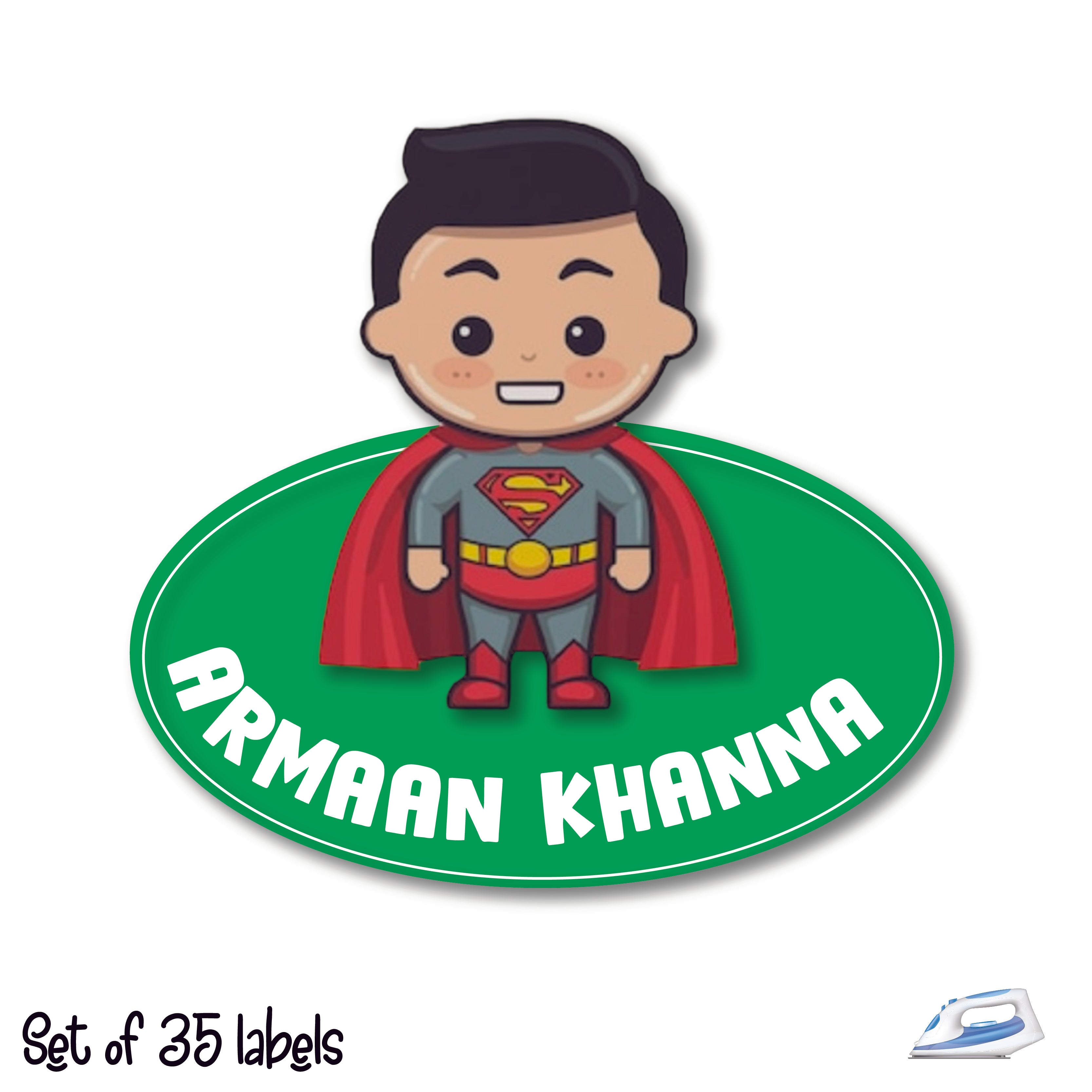 Iron On Labels - Superman