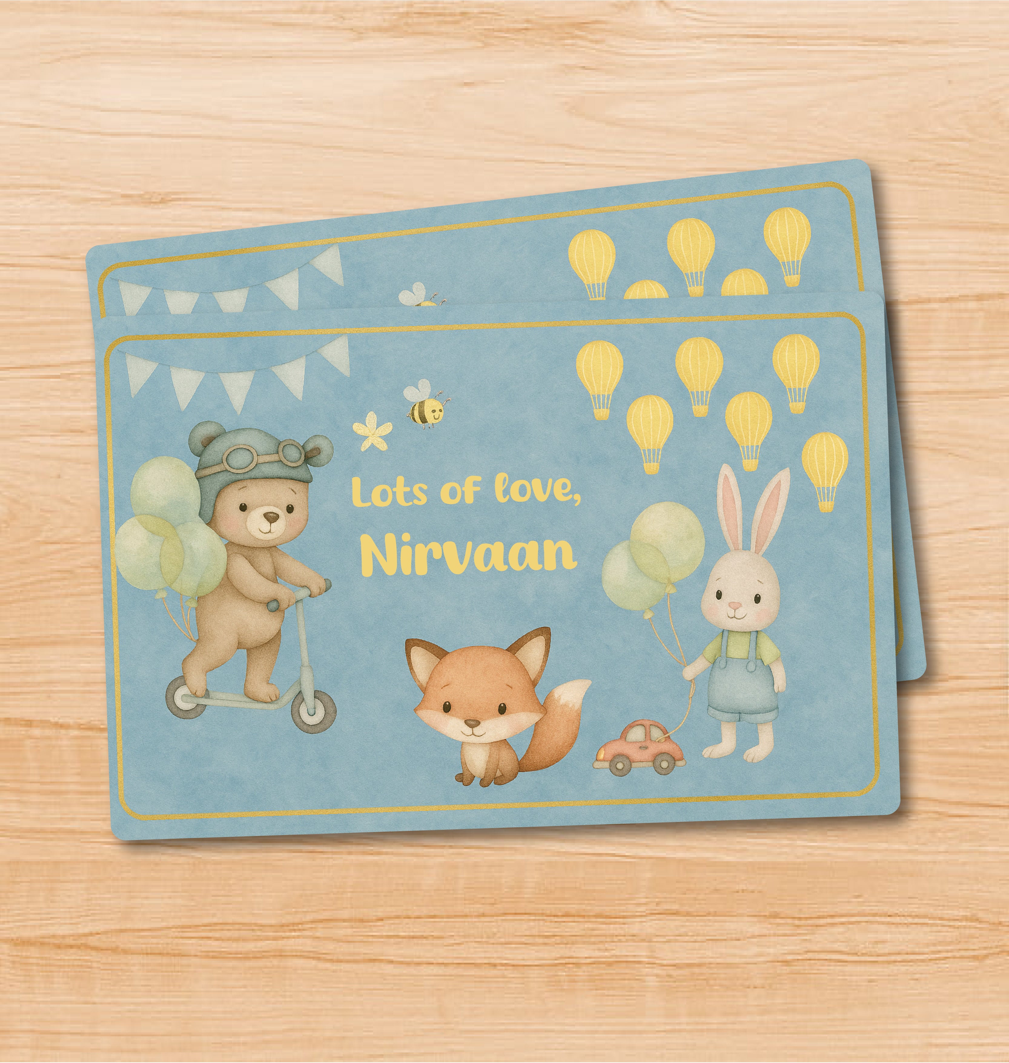 Watercolour Gift Tag - Happy Animals
