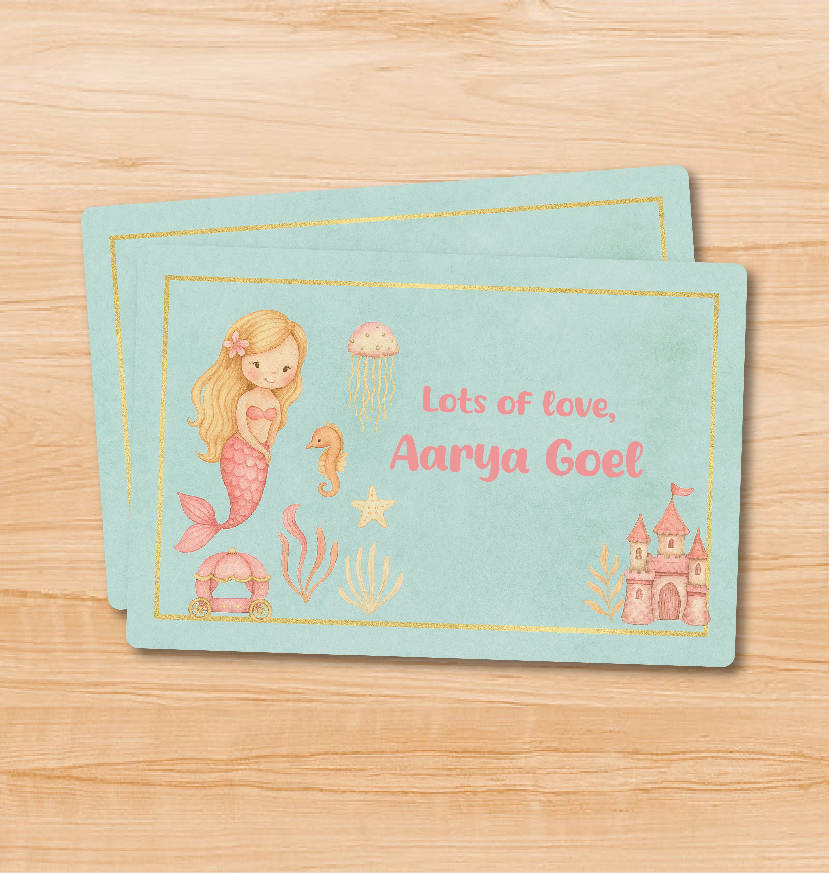Premium Gift Tag - Mermaid with Castle