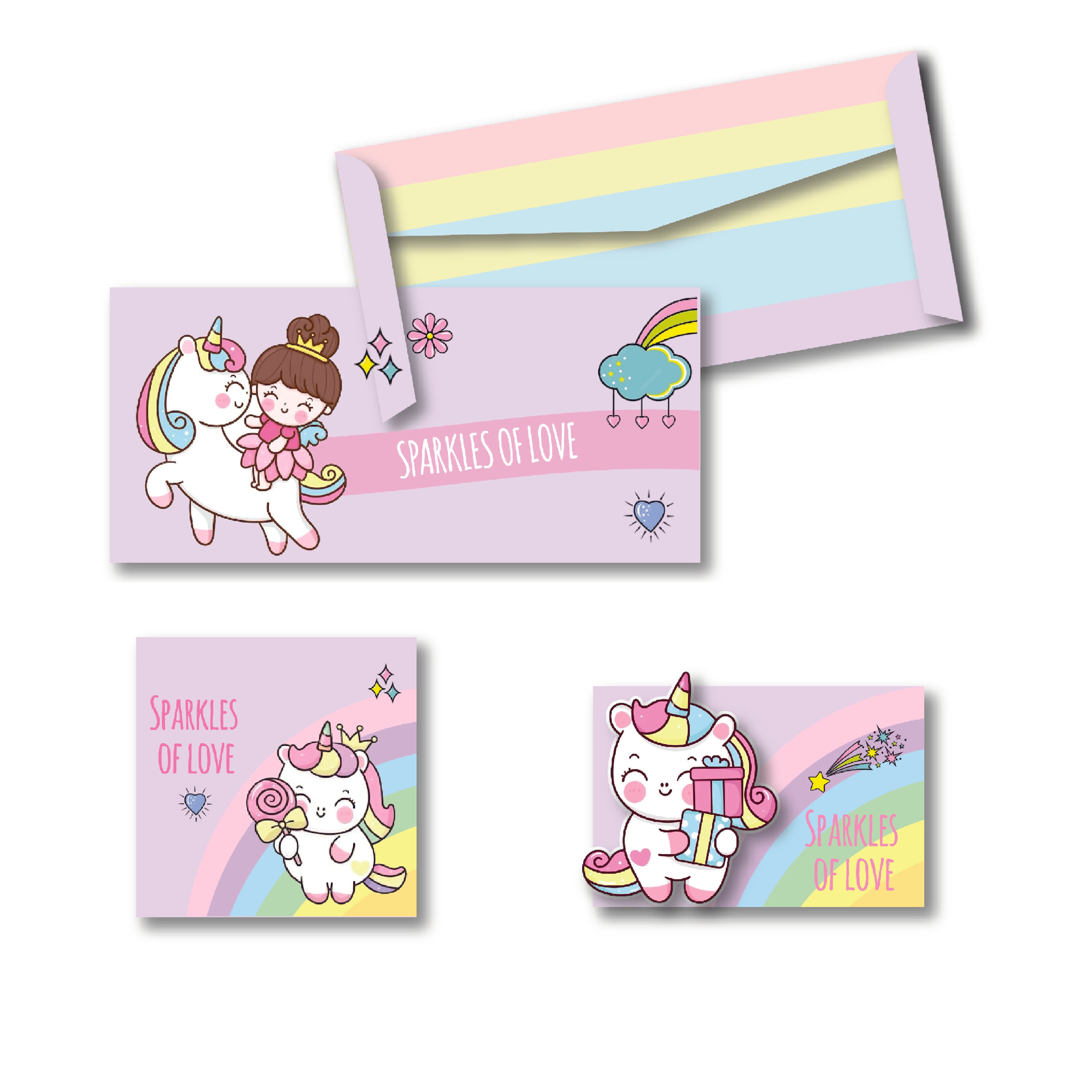 Money Envelope & Gift Tag Sets - Unicorn