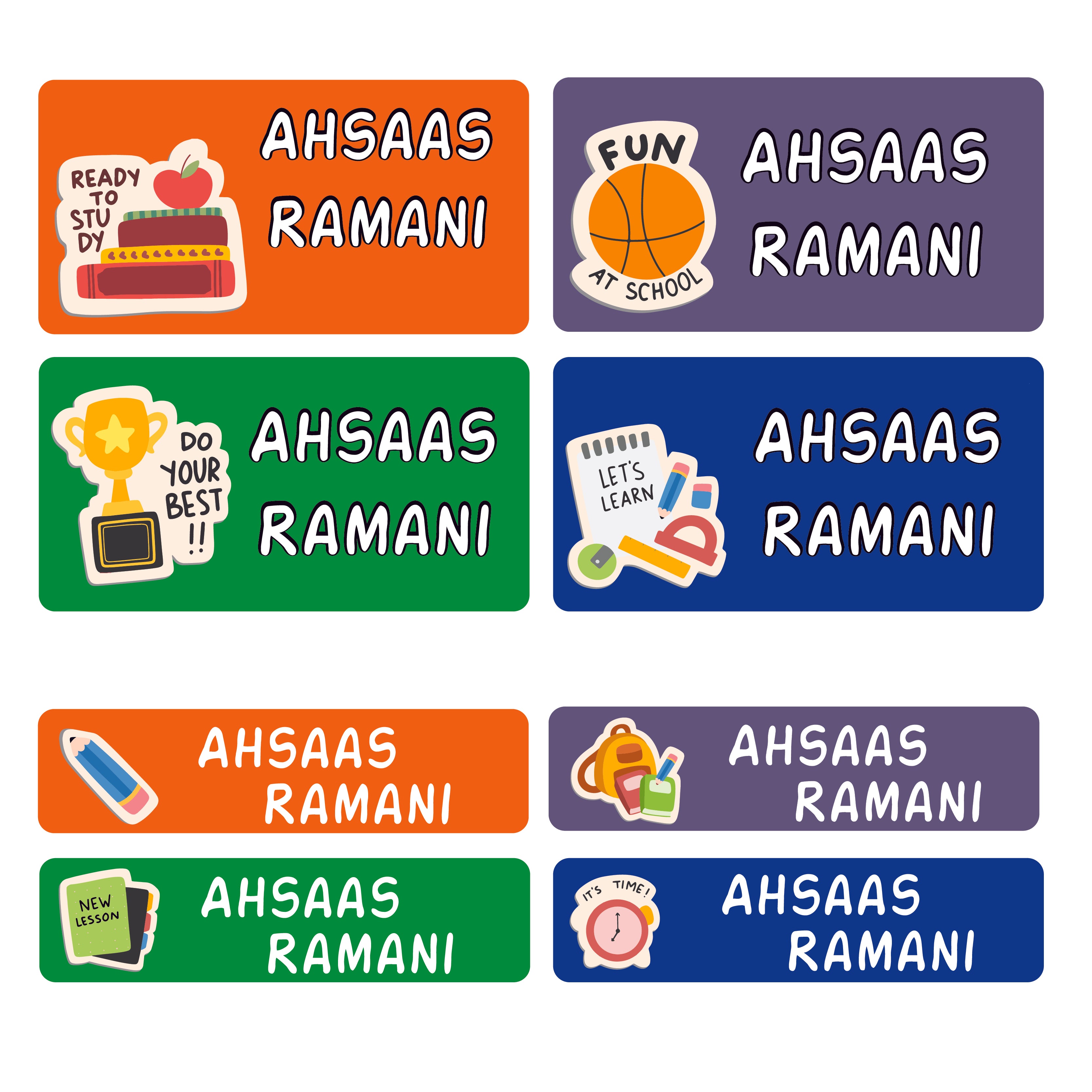 Rectangular Labels - Back to School