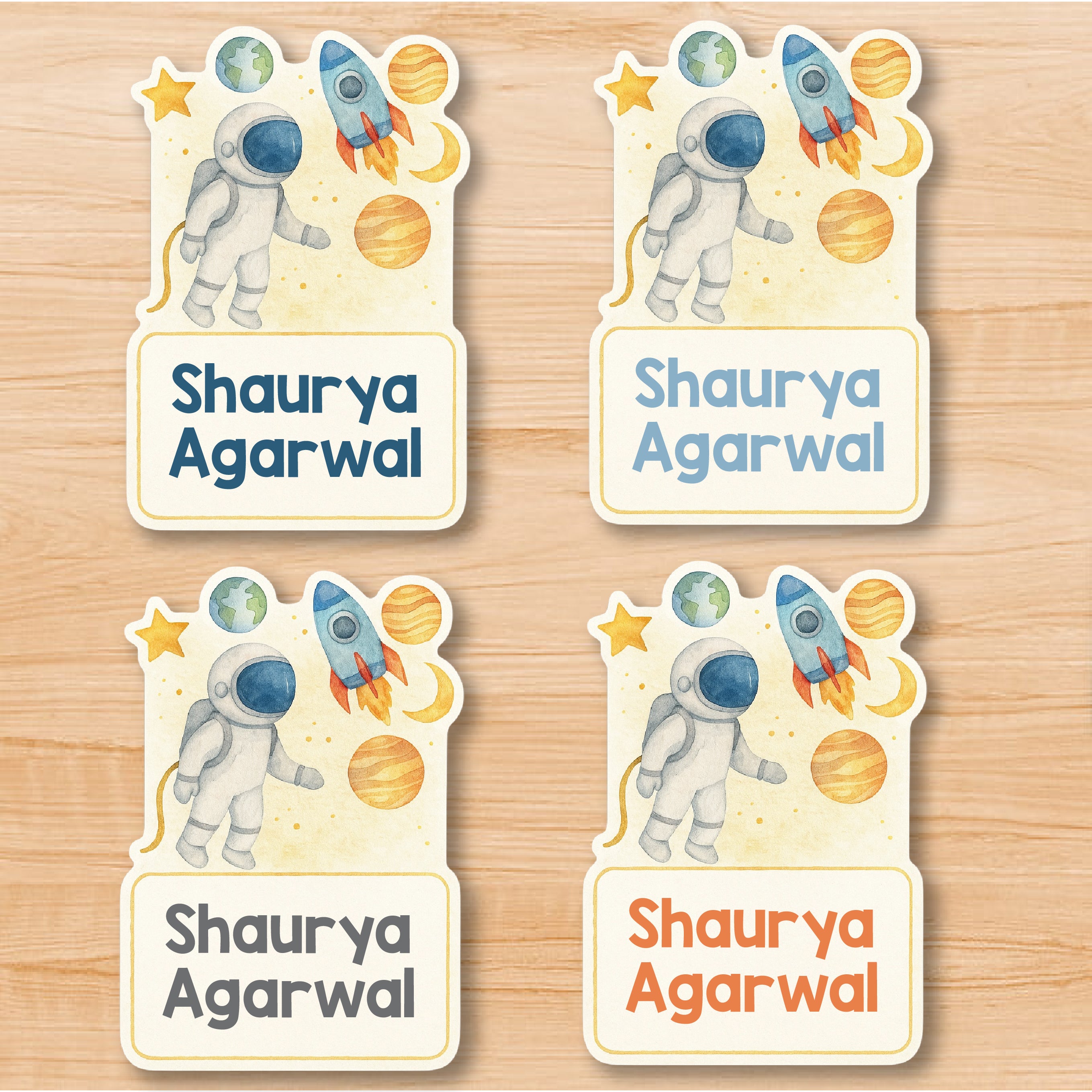 Shape Labels - Astronaut in Space