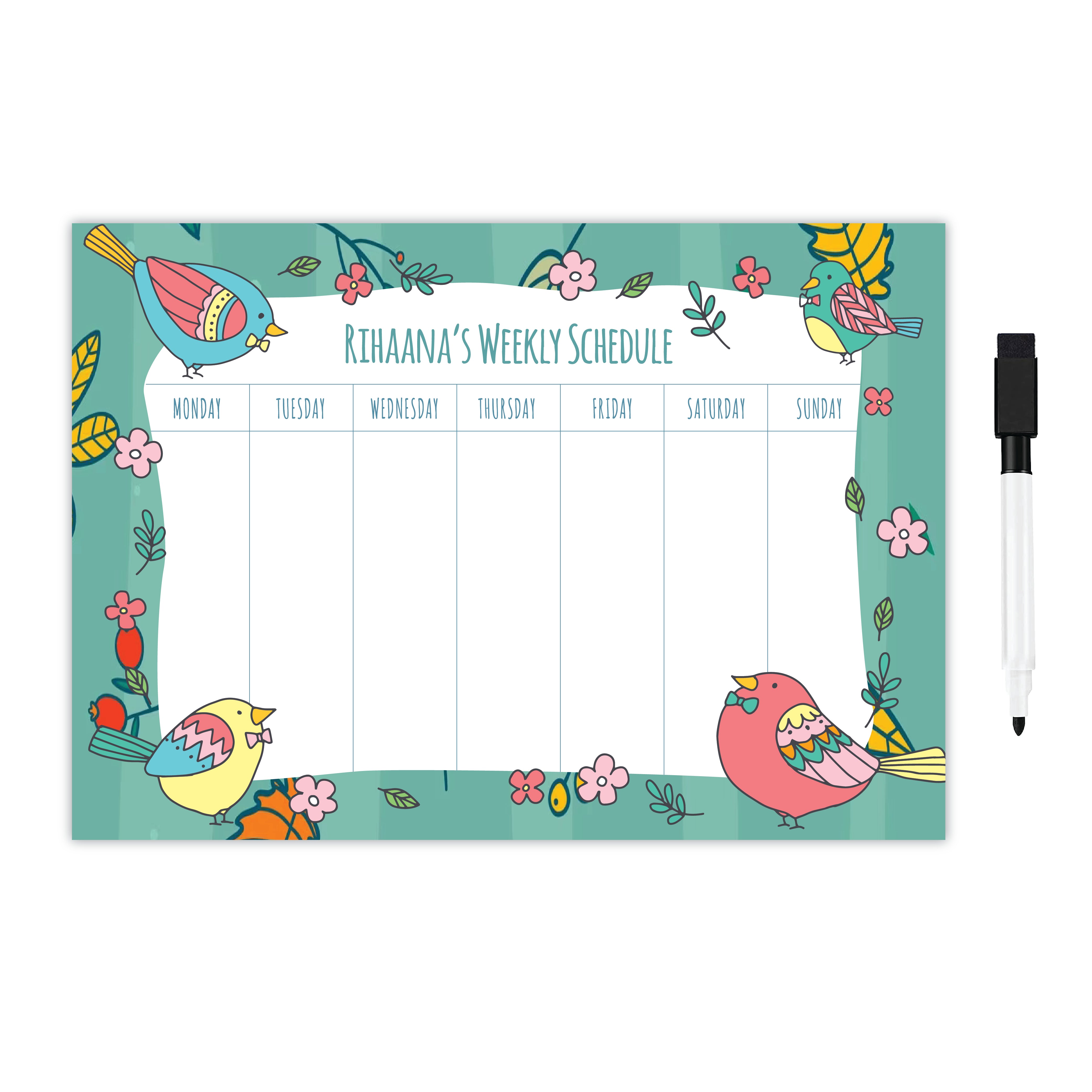 Weekly Planner - Birds