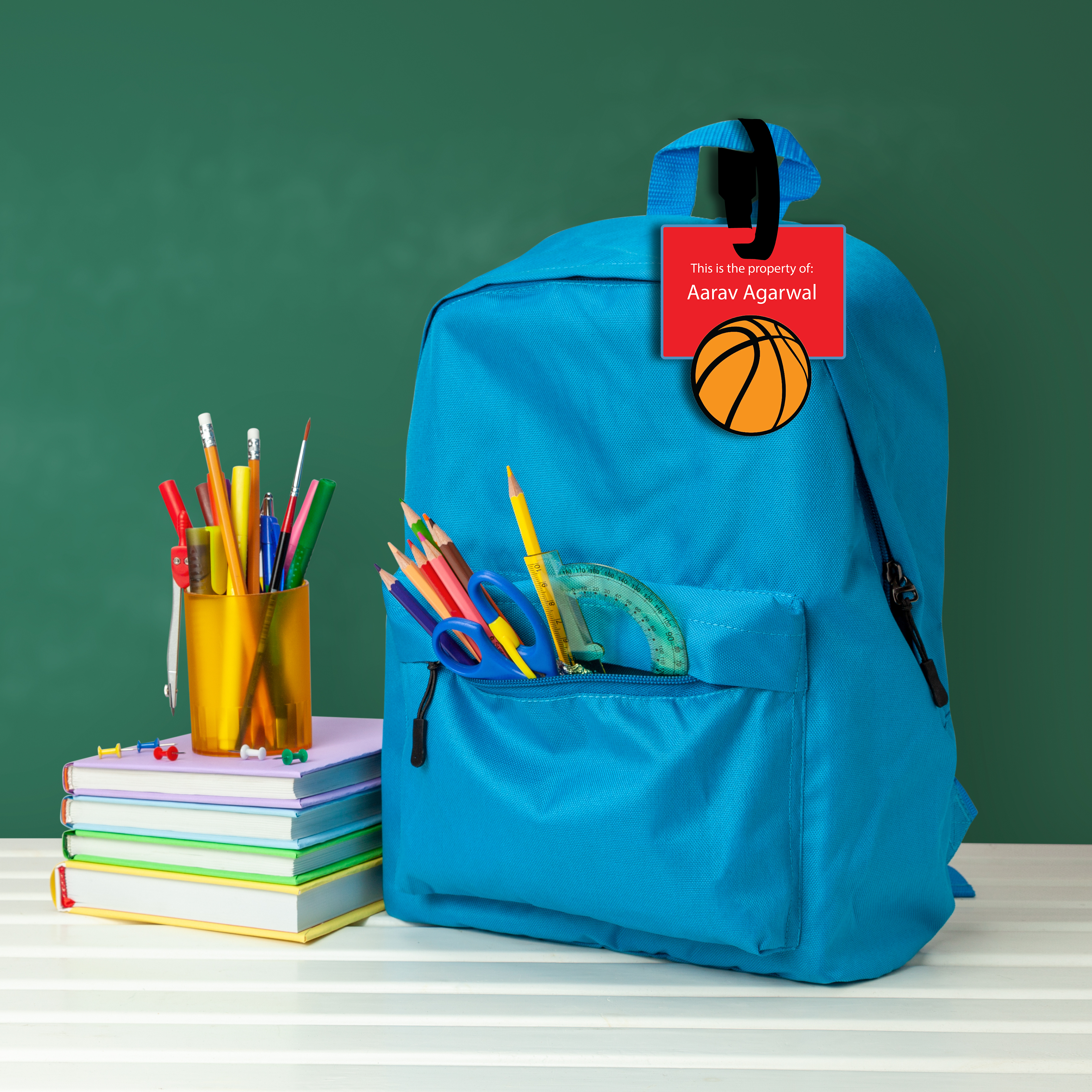 Bag Tag - Sports Balls (Basketball)