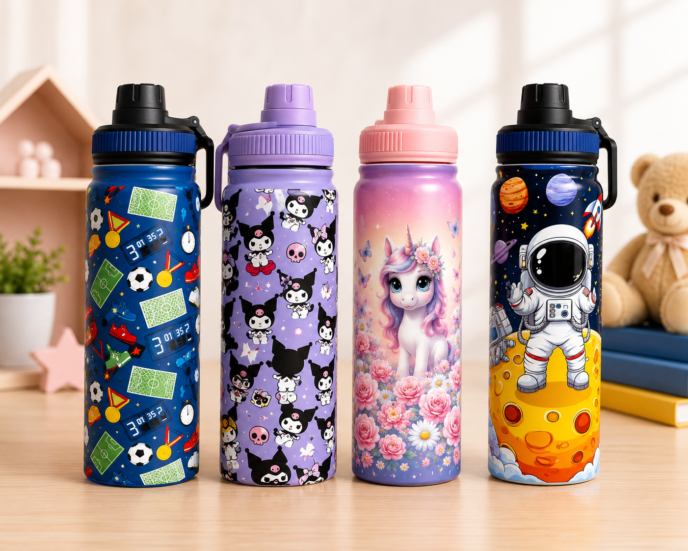 Insulated Print Bottle - Football - Hot & Cold