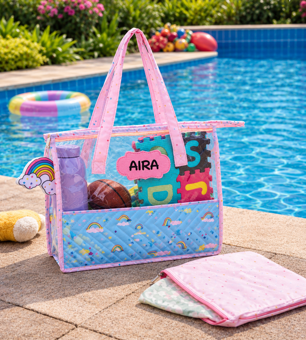 Swim Bag with Pouch - Rainbow