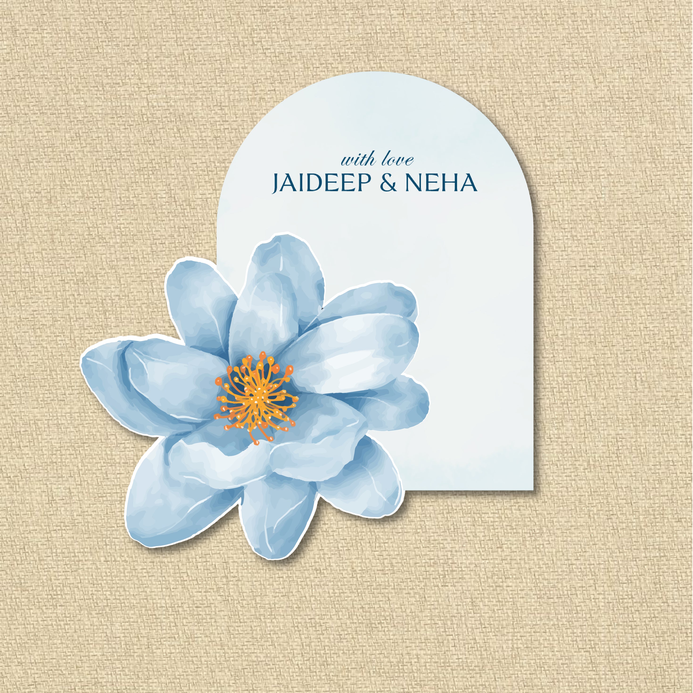 3D Gift Tag - Blue Salvia