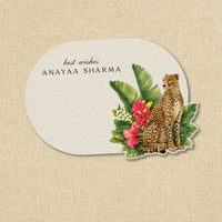 3D Gift Tag - Floral Cheetah