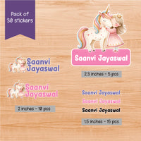 3D Embossed Stickers Combo - Princess & Unicorn