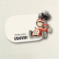 3D Gift Notecard - Boy in a Racing Car