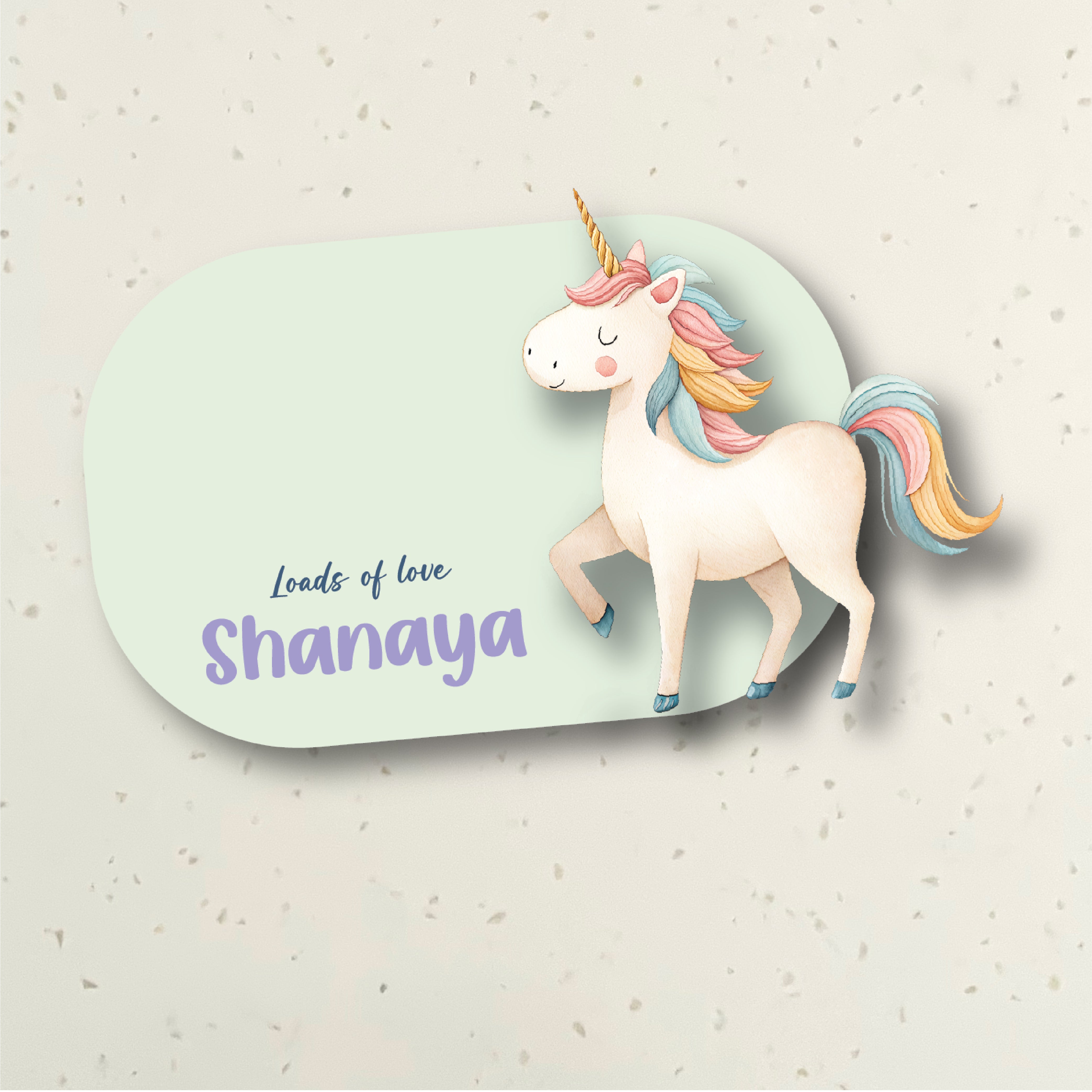 3D Gift Notecard - Unicorn