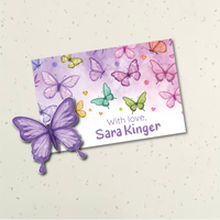 3D Gift Tag - Butterfly Purple