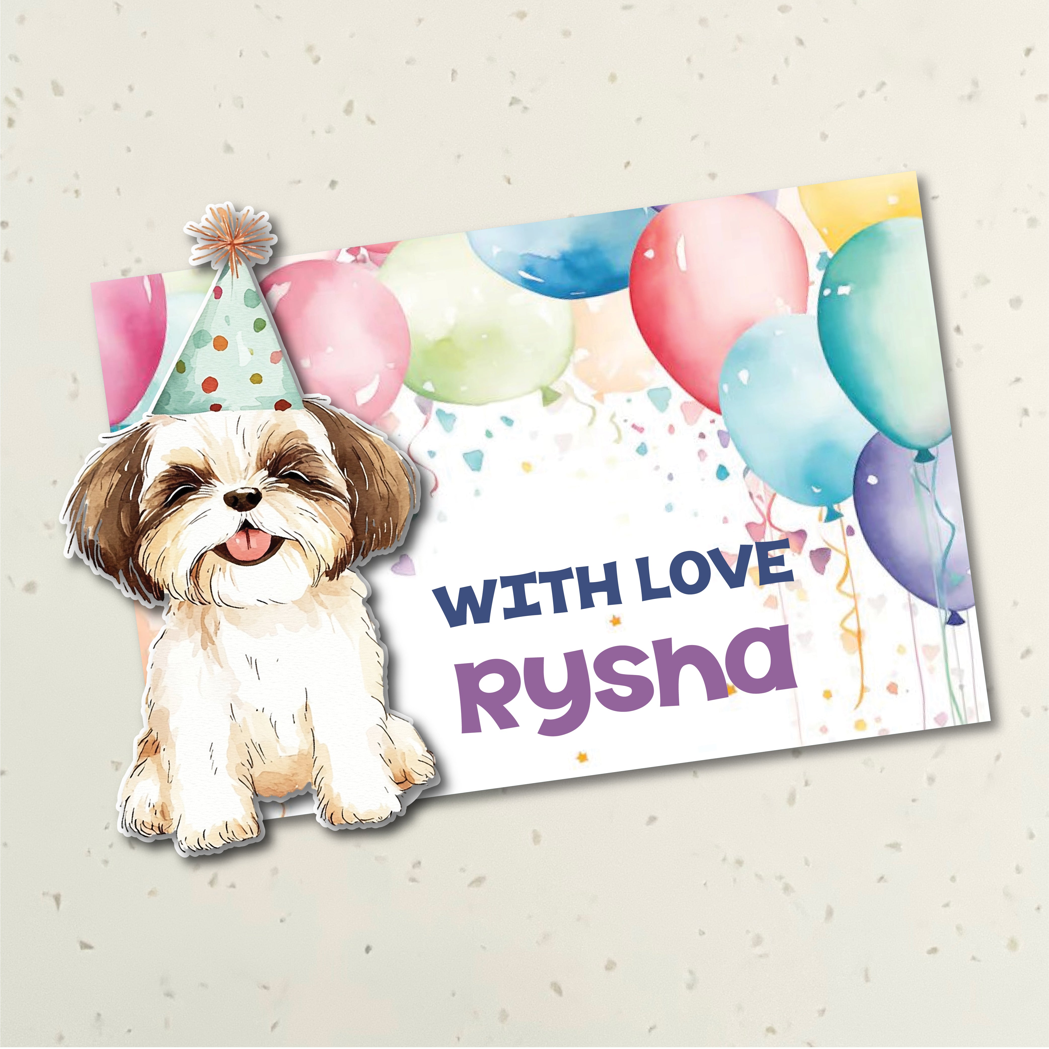 3D Gift Tag - My Pet Cocker Shitzu