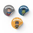 Round Labels - Superheroes