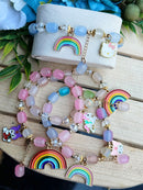 Girls Rakhi Bracelet - Rainbow with charms