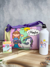 Rakhi Duffle Bag & Sipper Hamper - Unicorn