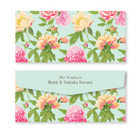 Money Envelope (Adult) - Blue Floral Pattern