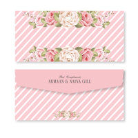 Money Envelope (Adult) - Pink & White Stripes
