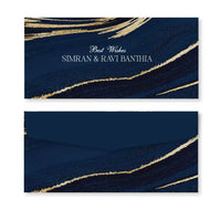 Money Envelope (Adult) - Blue Gold Marble