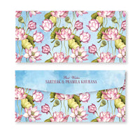 Money Envelope (Adult) - Blue Watercolour Lotus