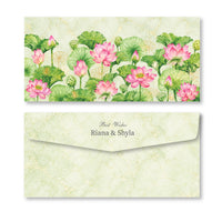 Money Envelope (Adult) - Green Marble Lotus