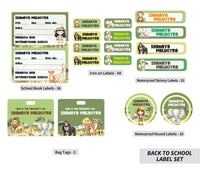 Back To School Label Set - African Safari (Girl)