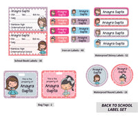 Back To School Label Set - Cute lil girl