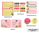 Back To School Label Set - Flamingo