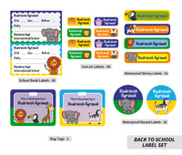 Back To School Label Set - Jungle Animals