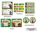 Back To School Label Set - Minecraft