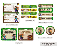Back To School Label Set - Minecraft