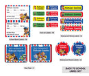 Back To School Label Set - Paw Patrol