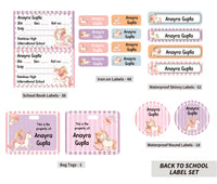 Back To School Label Set - Unicorn & Princess