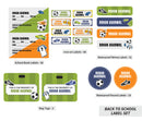 Back To School Label Set -Sports