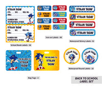 Back To School Label Set - Super Sonic