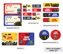 Back To School Label Set - Superhero Mania