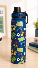 Insulated Print Bottle - Football - Hot & Cold